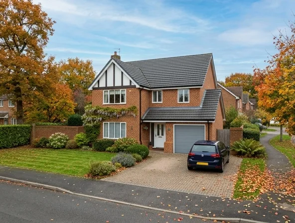 Clean exterior home in autumn