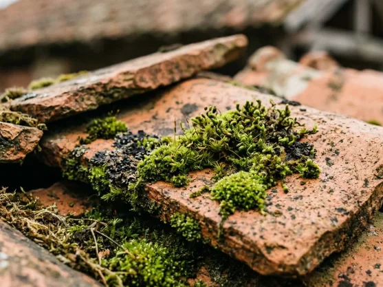 Moss on roof